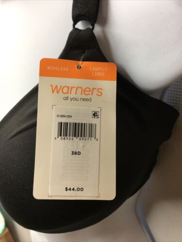 Warner's Bra Cloud 9 Bra 38D Lined Wireless Comfort T-Shirt Full Cup 01269-024