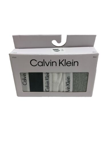 Calvin Klein Women's QD3588-999 Carousel Bikini Panty Underwear - 3 Pack Small