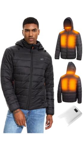 JS LifeStyle Heated Jackets for Men with 16000mAh Battery Pack Included, XL