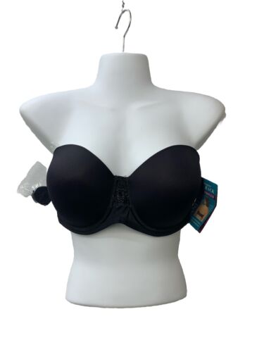 Vanity Fair Beauty Back Strapless Bra 74380 Full Coverage Underwired Black 34D