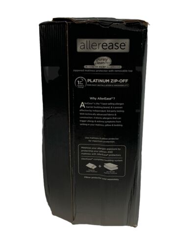 AllerEase Platinum Zip-Off Top Mattress Protector Full WaterProof Luxurious Plus