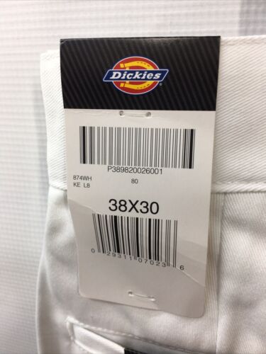 Dickies Mens Original 874® Work Long Pants White with Pockets Size 38x30 #1001