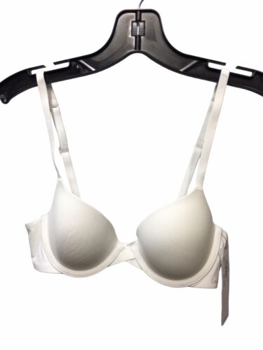 Calvin Klein Bra Full Coverage Lightly Lined F3837-100 Underwired White Size 32A