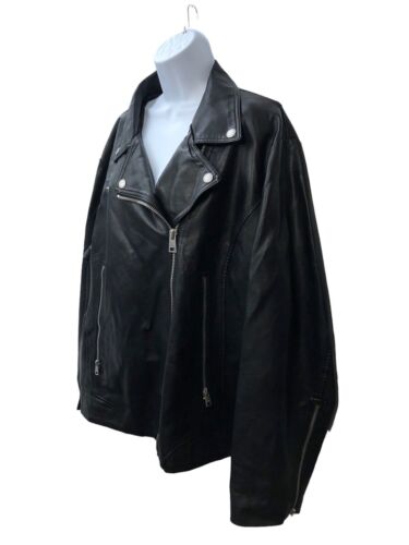 Levi's Ladies' Faux Leather Motorcycle Bike Jacket Black Long Sleeve Size 3XL