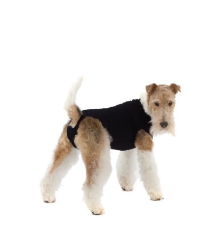 Suitical Recovery Suit Dog Black Small Streat Fit Rear Fastening Breathable