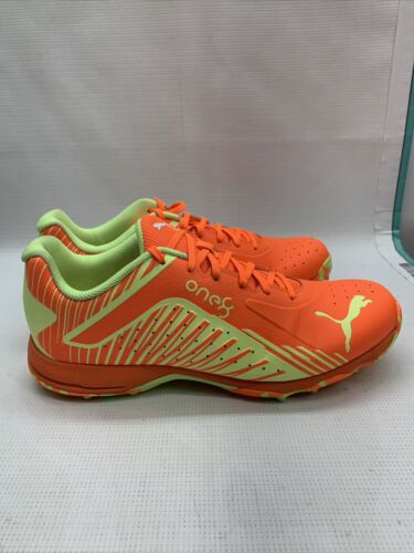 Puma 22 Fh Rubber Shoes Vibrant Orange/Green 106713-04 Athletic Size 11 Lace-up