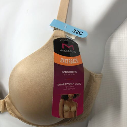 Maidenform One Fab Fit Full Coverage Racerback Underwired Bra 32C Beige 07112