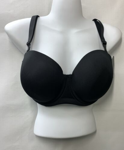 Wacoal Size 38DDD Red Carpet Full Figure Underwire Strapless Bra 854119 Black