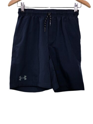 Under Armour Blue Kids Classic Shorts Breathable Drawstring Size YMD Dark Blue