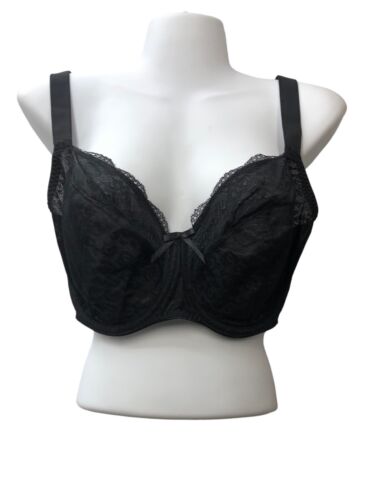 FREYA 34N Black Fancies Mesh Sheer Underwire Bra Style 30J Hook & Eye AA1012BLK