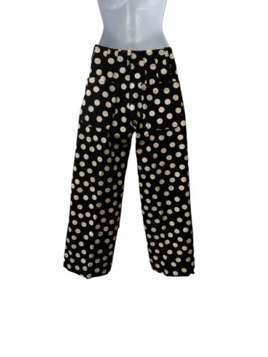 Anthropologie Women Black & White Dress Pants Size 27P Petites Classic Polka Dot