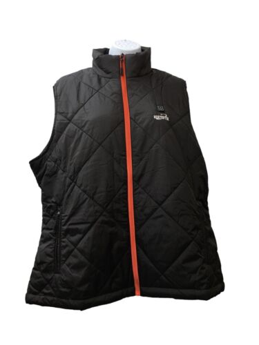 Heatedtek Women's Heated Vest with Battery Pack Full zip leeveless Size XL Black