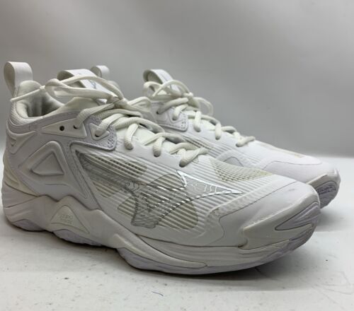 Mizuno Enerzy Women's Wave Momentum 3 Volleyball Shoe White Size 9 Lace-up Sneak