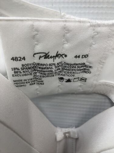 Playtex Secret US4824 Shape Lined Balconette Wirefree Bra White Size 44DD Opaque