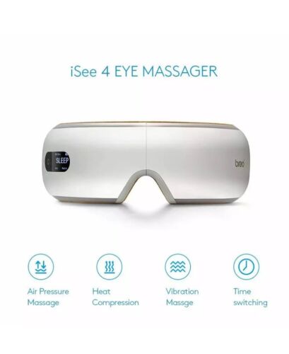 Breo iSee4 Eye Massager w/Air Pressure Kneading Massage Heat Compression White