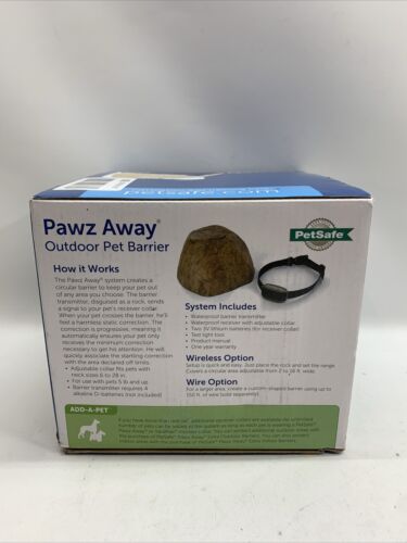 PetSafe PWF0011923 Pawz Away Wireless Rock Outdoor Pet Barrier Dog Collar System