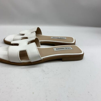 Steve Madden Haydn Women's Leather Sandals White US Women’s Size 6.5 Open Toe