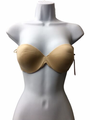 Maidenform 34B Women's Love The Lift Demi Strapless Multiway T-shrt Bra Nude