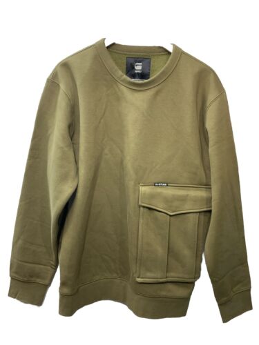 G-STAR RAW Men's Premium Cargo Pocket Crew Neck Sweatshirt D23486-D425-C744 XL