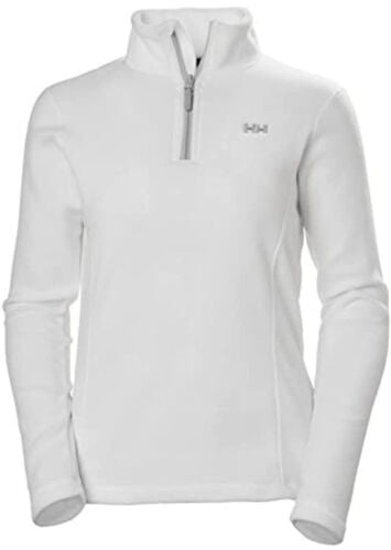 Polartec Women's White Polartec Fleece Jacket Long Sleeve Fleece 1/4 Zip 4XL