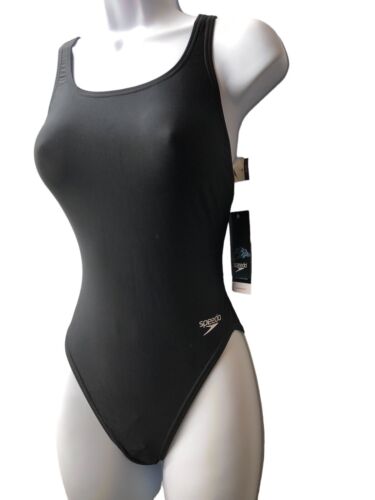 Speedo Women's Swimsuit One Piece Prolt Super Pro Solid Adult, Black, Size 30