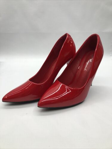 Women's Candy Apple Red Pointed Toe Stiletto High Heels Shoe Size 8 Hingswink