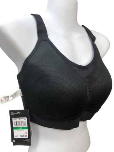 Under Armour Womens Black Infinity High Support Sports Bra Racerback Run Large