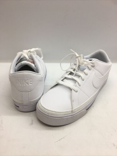 Nike Men's Court Legacy NN White/Black Shoes DH3162-101 Low-cut Padded Collar