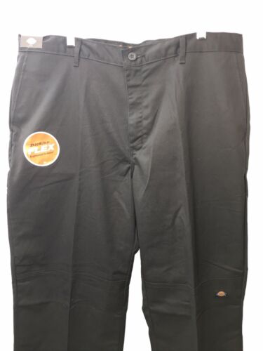 Dickies Men's Relaxed Fit Double Knee Pant Straight Leg WP859BK Black Size 38x30