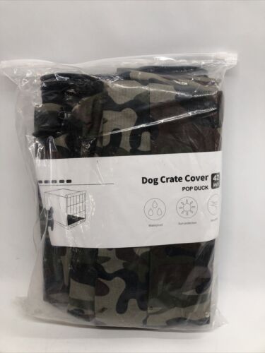 MidWest 42” Pop Duck Dog Kennel Cover Privacy Durable Dog Crate Cover Camouflage