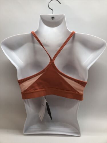 Nike CZ4456-827 Dri-Fit Sports Training Bra Racerback Women's Orange Medium