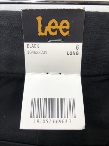 Lee Women's Ultra Lux Comfort Long Pants Black 104633201 Size 6 with Flex Motion