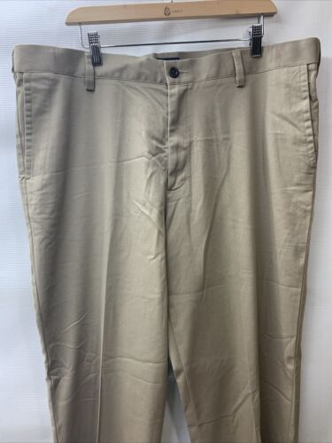 Mens Dockers Easy Khaki Classic Fit Stretch Flat Front Long Pants Size 40x36 Tan