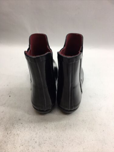 London Fog Women’s LFW-Piccadilly Black Rain Boots WL06101W Slip On Size 8 M