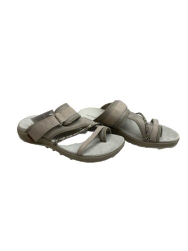 Women's Merrell Terran 4 Post Sandal Silver J006752 Size 9 Slip-on Slide Silver