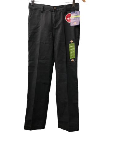 Dickies Khaki Boys Skinny Straight Long Pant Black Size 10 with Multi-use Pocket