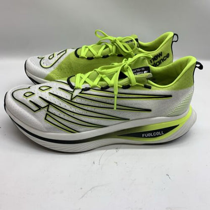 New Balance FuelCell SuperComp Elite v3 Mens Size 12 White Neon Shoes MRCELCT3