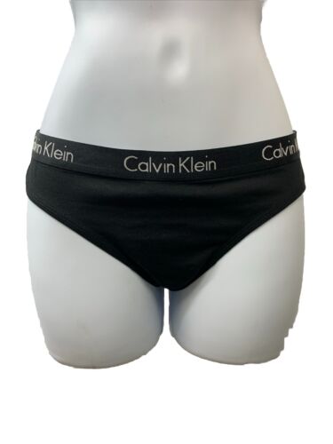 Calvin Klein Women Motive Cotton Multipack Bikini Panty 2 Pack Black/White Small