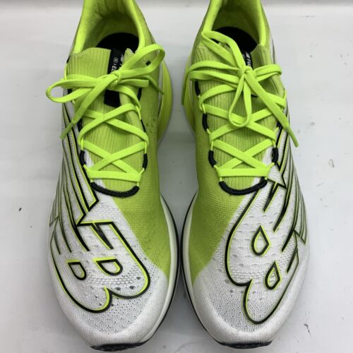 New Balance FuelCell SuperComp Elite v3 Mens Size 12 White Neon Shoes MRCELCT3