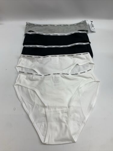 Calvin Klein  Multicolor Cotton Stretch Bikini Panty Women Underwear Small 5Pack