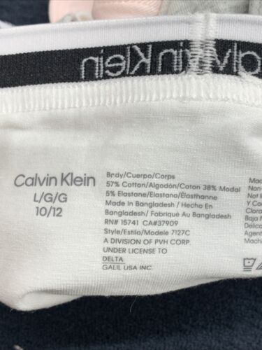 CALVIN KLEIN Girls Large Bikini Modern Cotton Underwear Pink White Gray - 3 Pack