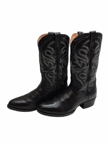 Dan Post Mens Clyde Cognac Smooth Ostrich Cowboy Boots Size 10EW Black DP2110