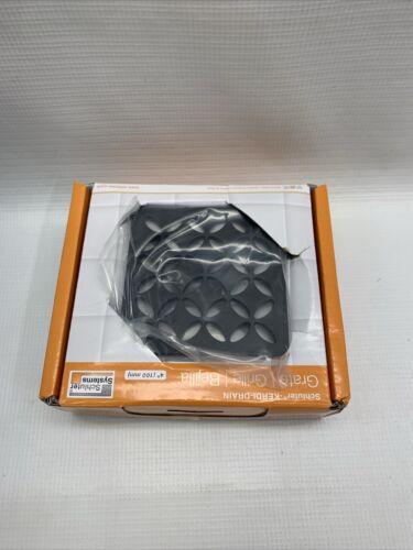 Schluter Systems Kerdi-Drain 4" Square Stainless Steel Floral Matte Black Grate