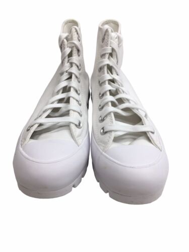 Converse Women's Chuck Taylor All Star Lugged High White Platform Shoes Size 9