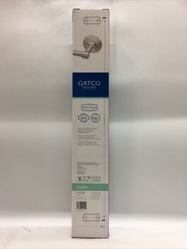 Gatco Lizzie Bathroom Towel Bar 24” 5410 Brushed Nickel Towel Organizer