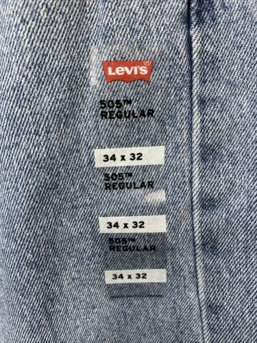 Levi's Men's 505 Straight Leg Fit Jeans 100% Cotton 005054834 Long Pant 34x32