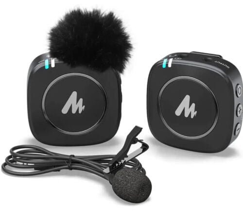 Compact Wireless Lavalier Microphone, MAONO Microphone System WM820 Black