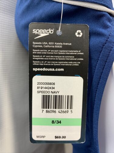 Speedo 8191442434 Women's Endurance+ Skimpy Thin Strap One Piece Swimsuit 8/34