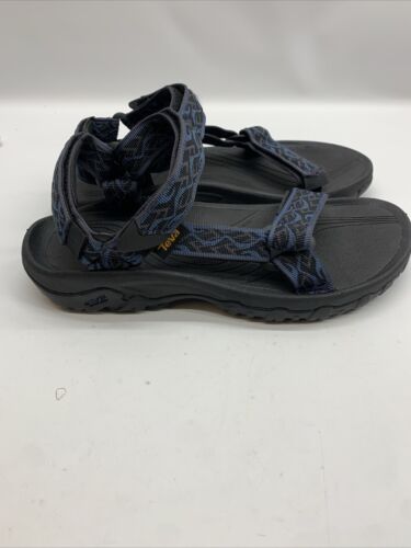 Teva Men's Hurricane 4 Hook+Loop Sport Sandal Black/Blue 1093379 Open Toe Size 8