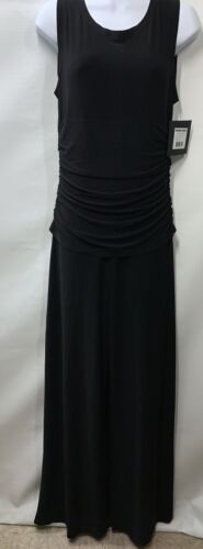 Norma Kamali Jumpsuit Womens M/38 Black Shirred Waist Jumpsuit Wide Leg Stretch